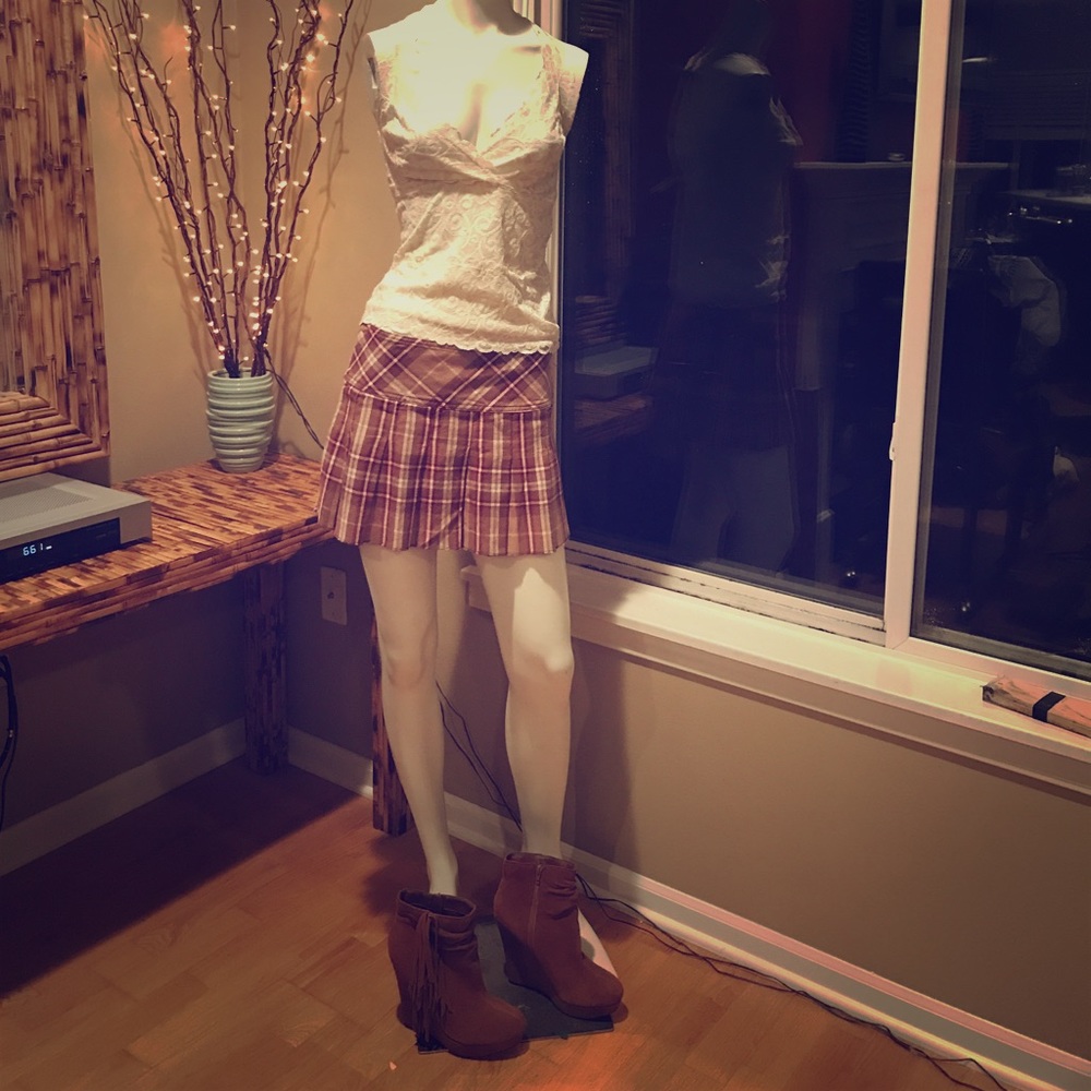 Pleated miniskirt