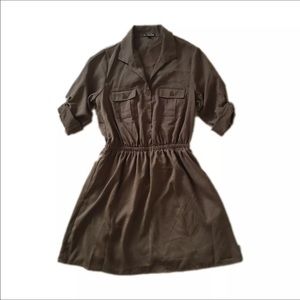 3/4 Sleeve Olive Dress