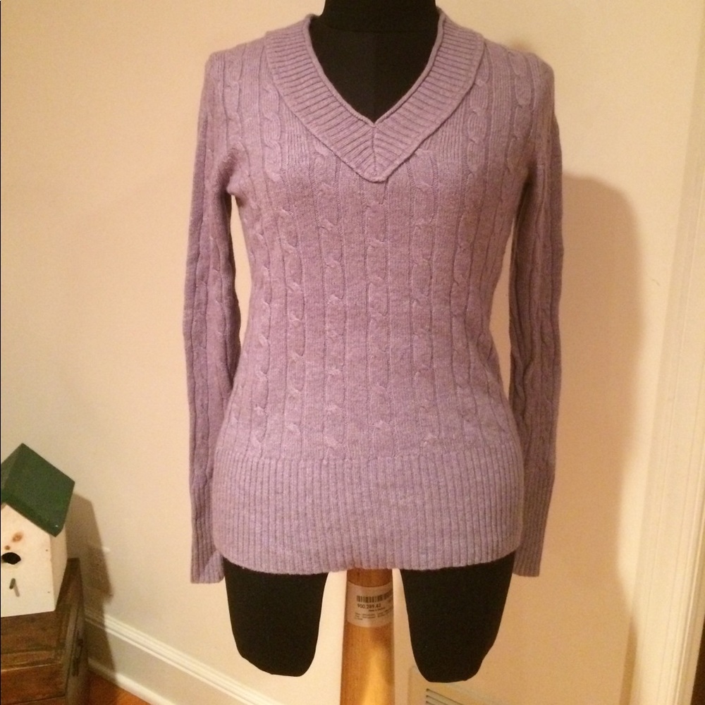 4/$15 SUPER SALE Purple Cable Knit Sweater