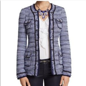 White House black market blue tweed jacket petite8