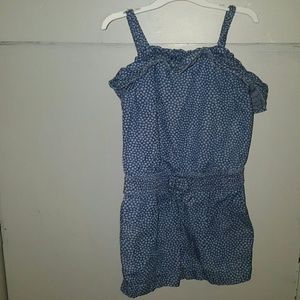 Girls' polka dot romper
