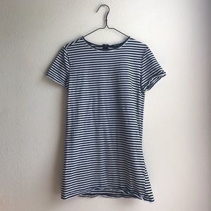 SOLD! F21 Black And White Striped T-Shirt Dress