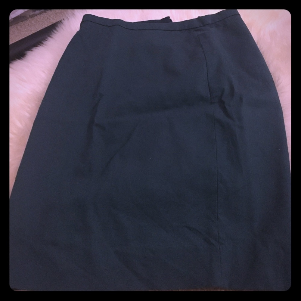 J crew skirts pencil white/cream & green sz 2