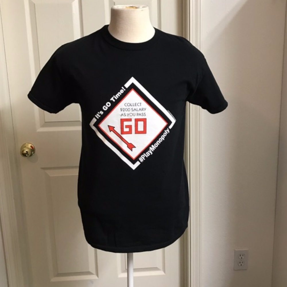 A medium, Monopoly themed T-shirt