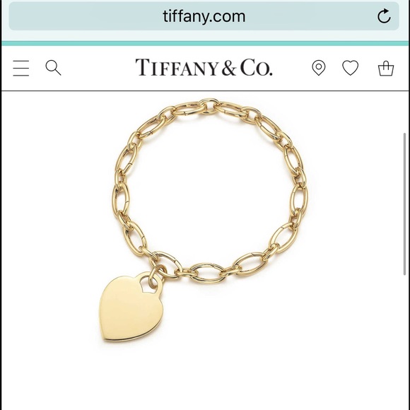 Gold Tiffany's Heart Charm Bracelet - Picture 3 of 4