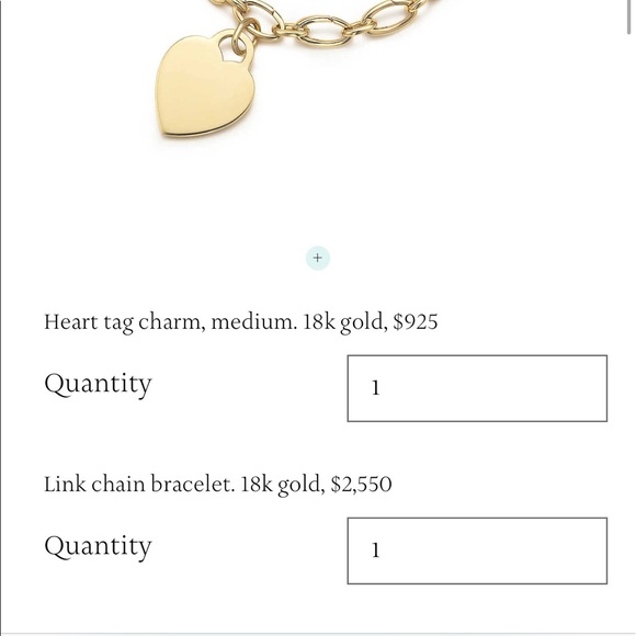 Gold Tiffany's Heart Charm Bracelet - Picture 4 of 4