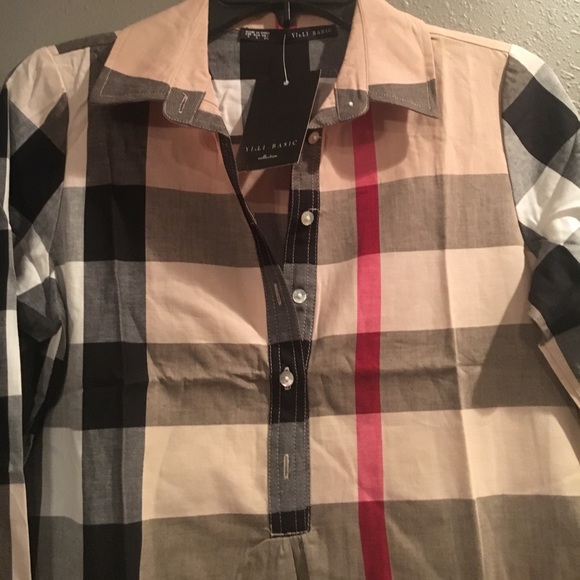 🆕 Plaid. Shirt sz. Small 2/4. 4/6 - Picture 5 of 7