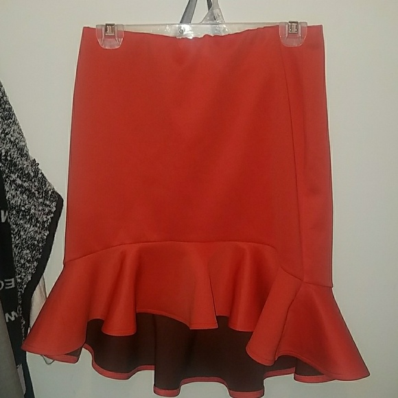 High low orange skirt - Picture 1 of 1
