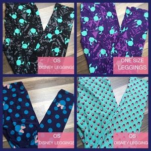 Lularoe One Size Disney Leggings lot (4 pair)