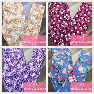 Lularoe One Size Disney leggings lot (4 pair)