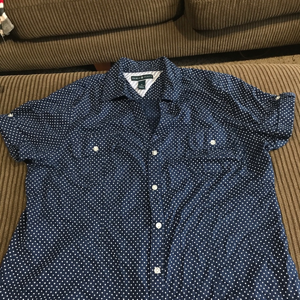 Polka dot button up shirt