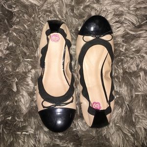 Cap toe ballet flats