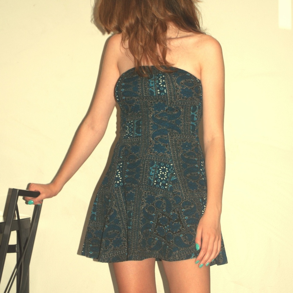 Green Multi-Patterned Dress