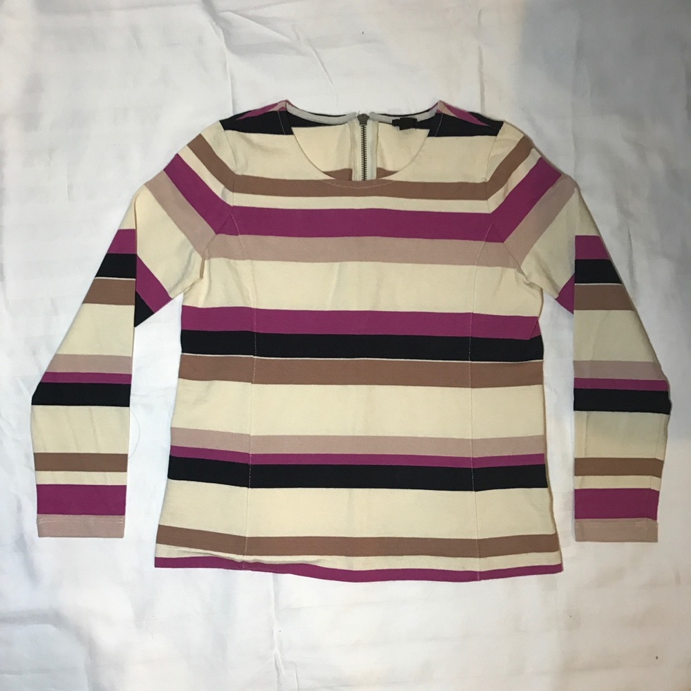 J Crew multicolor striped long sleeve shirt