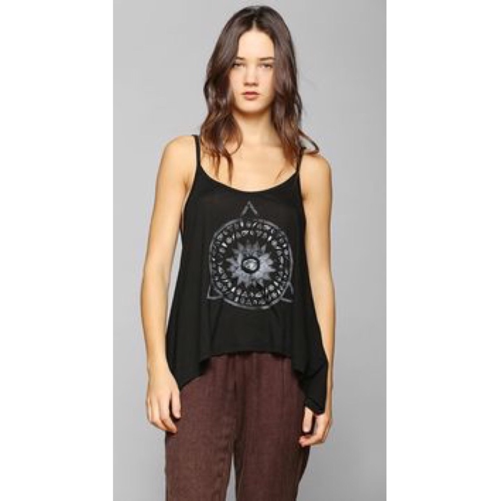 Witchy symbol handkerchief tank top