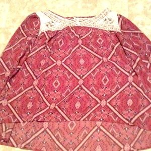 A beautiful red white blouse for women :D