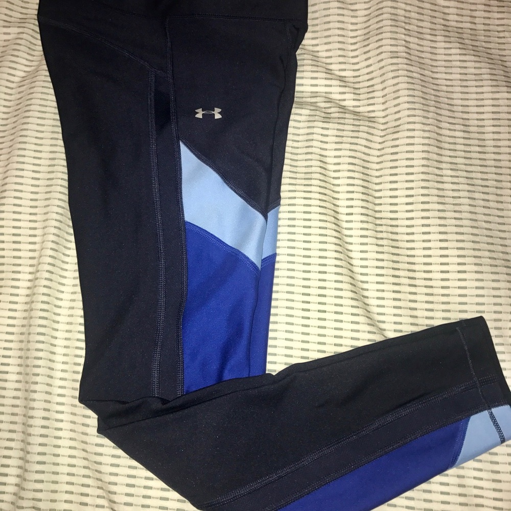 Women's Under Armour Leggings Multi Color Blue NWT