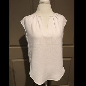 NWT J. CREW Style C7589 White Cap Sleeve Honeycomb