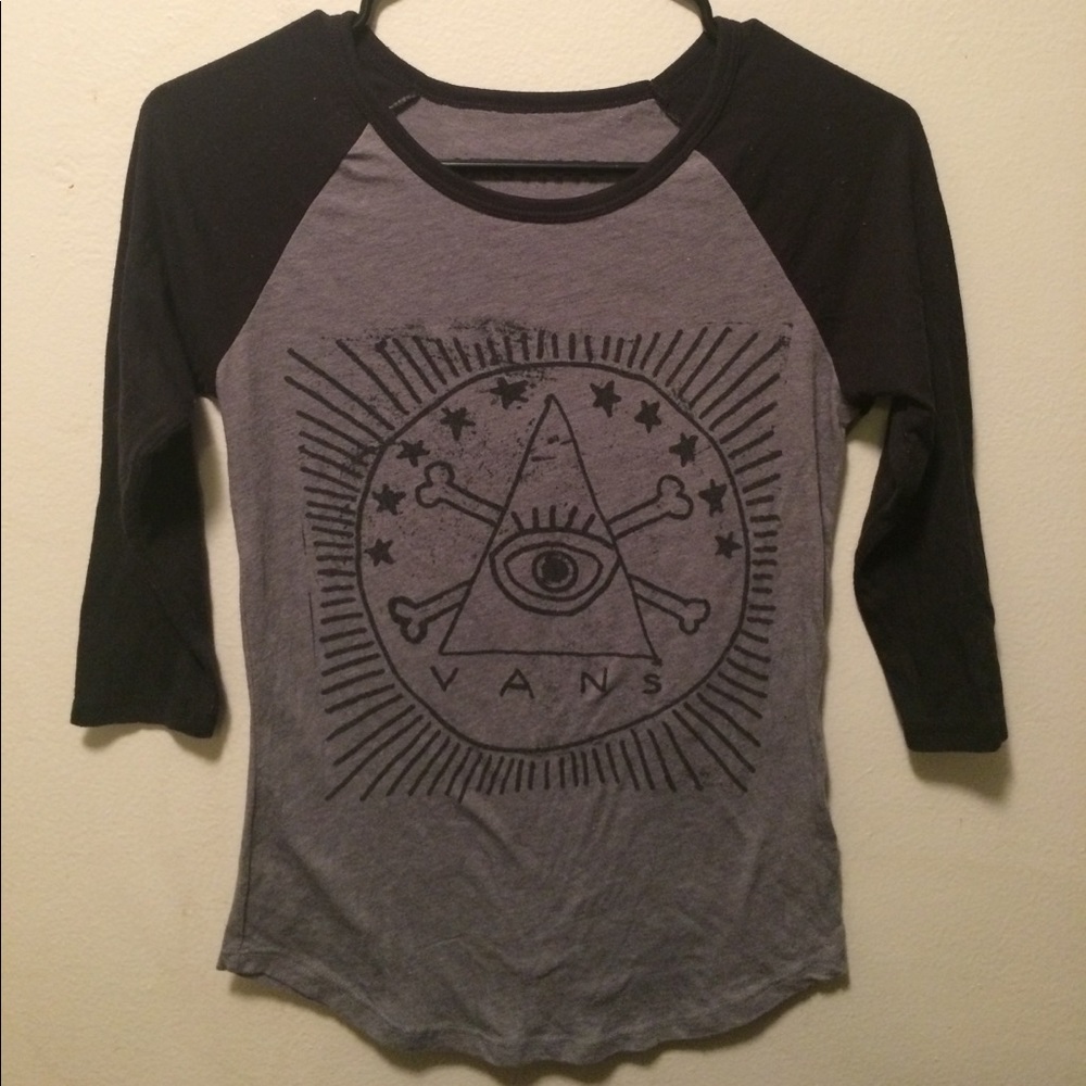 Vans Off The Wall 3/4 tee - Picture 2 of 5