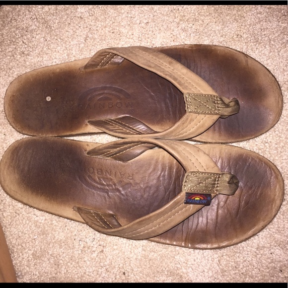 Rainbow Shoes - Double layered Rainbow flip flops