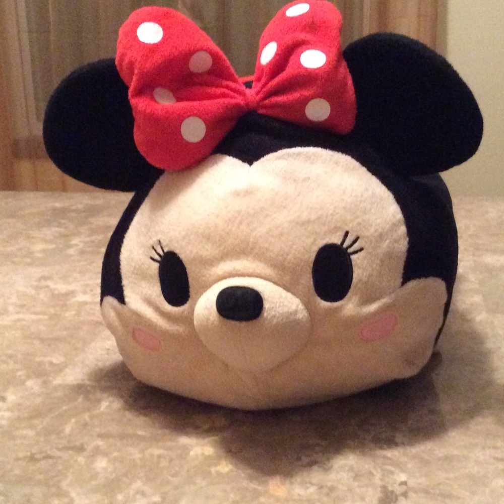 A Minnie mouse plush