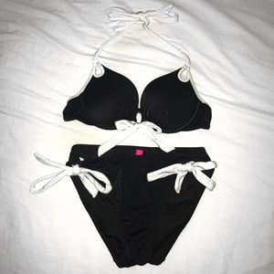 Victoria's Secret Black and White Push Up bikini