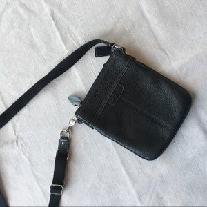Black Leather Coach Cross body