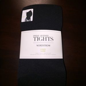 Nordstrom Opaque Control-top Black Tights