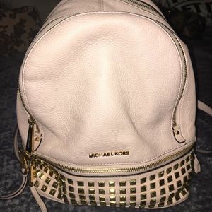 Authentic Micheal Kors Taupe/Pink Backpack