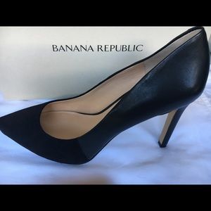 Banana Republic Black Leather Pumps Size 8.5