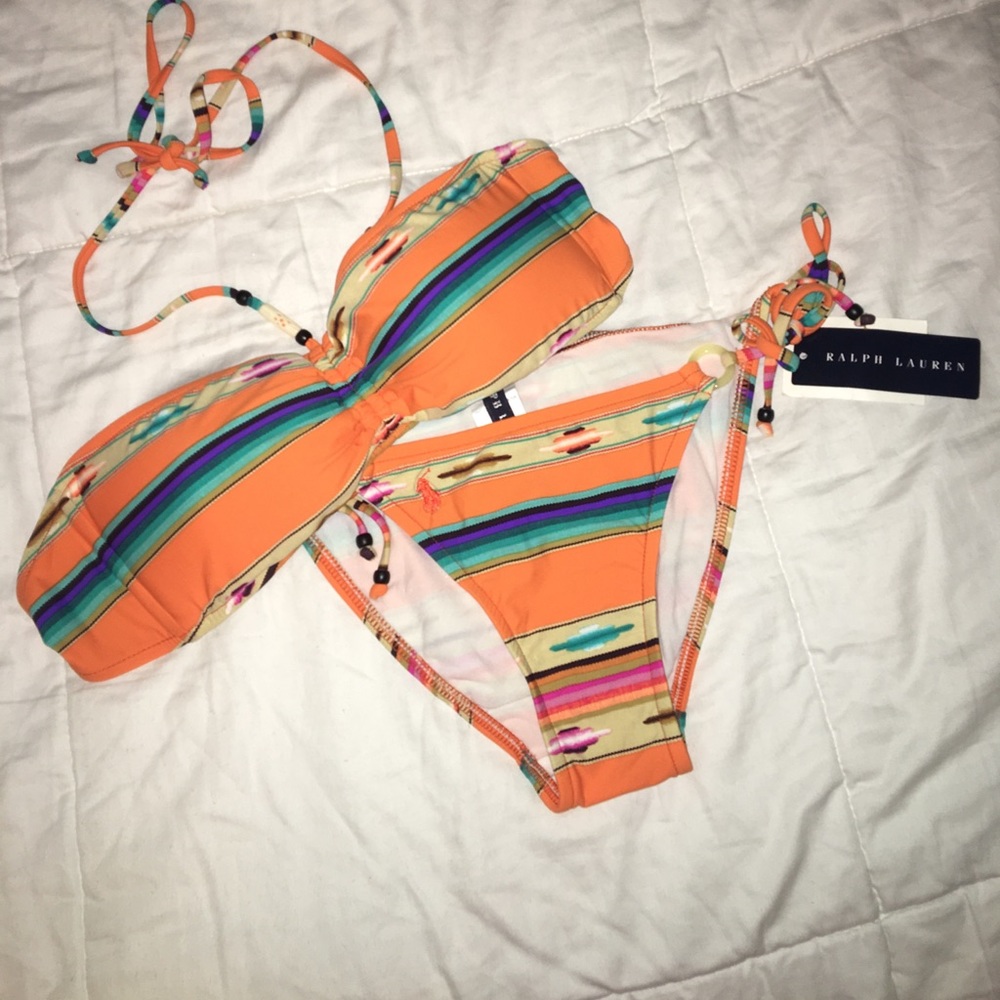 new RALPH LAUREN bandeau bikini set!