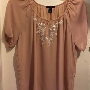 Pale pink/cream blouse