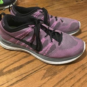 Purple Nike Flyknit Ones