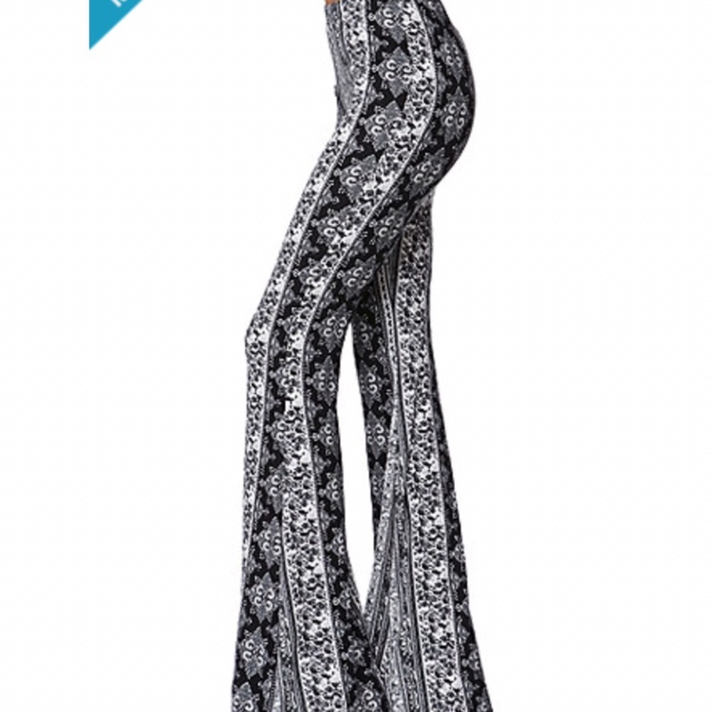 printed flare pants