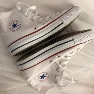 White converse high tops: Women's 6