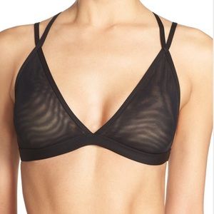 NEVER WORN Halogen sheer triangle bralette