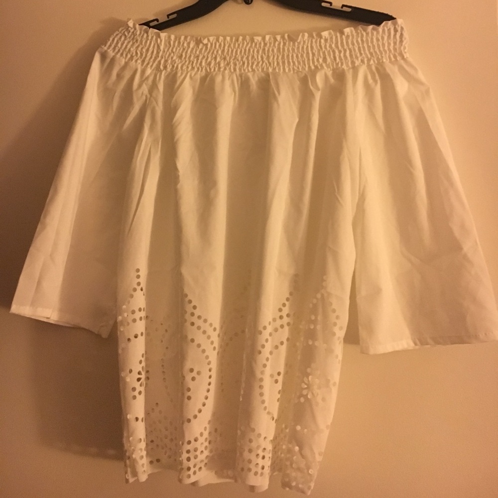 NWOT off the shoulder white top!