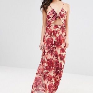 For Love & Lemons Wild Rose Floral Maxi Dress