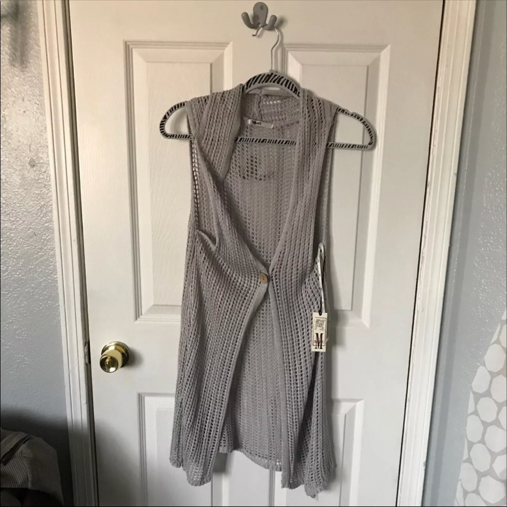 One Button Knitted Vest