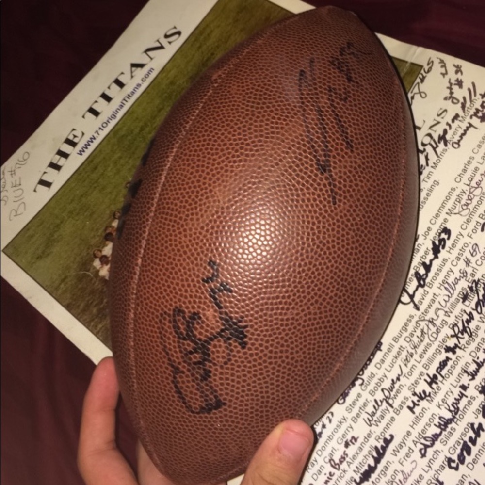 100% authentic ink signature autographed football