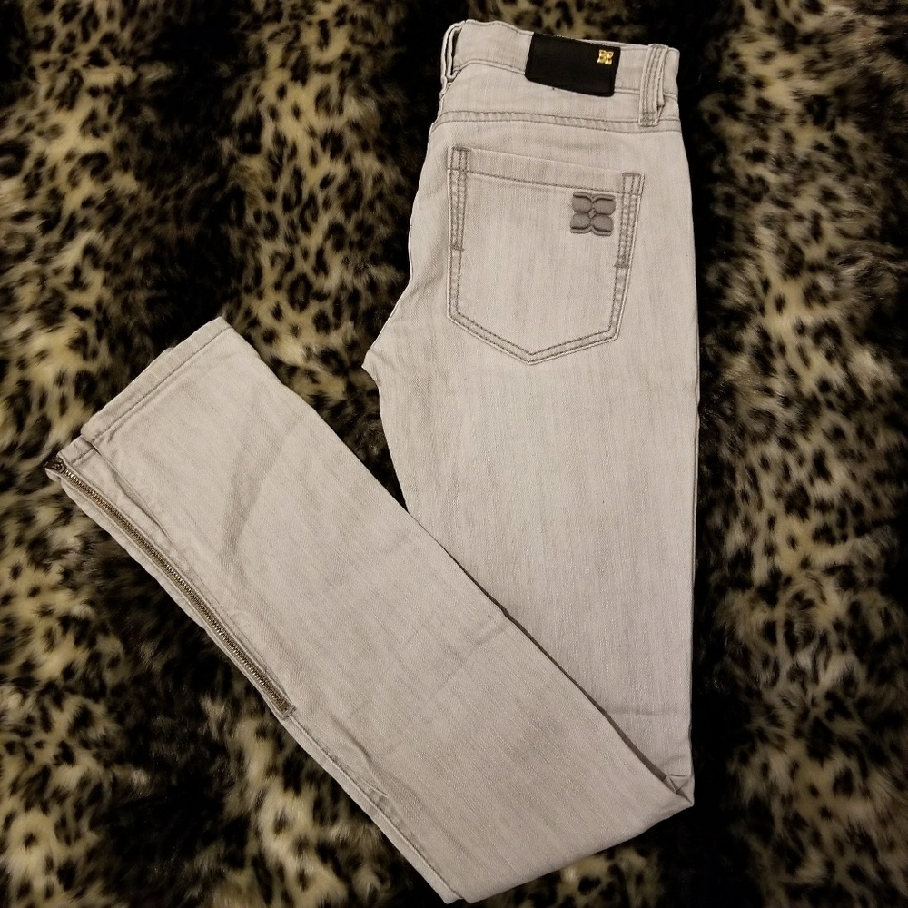 BCBG May Z Light Grey Skinny Jeans