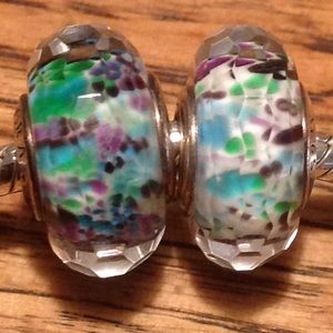 Pandora Tropical Sea Glass Facet Murano Charm