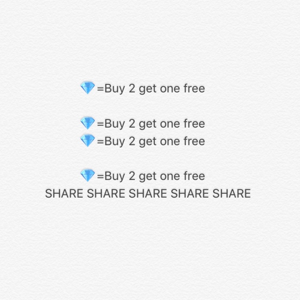 💎 - buy 2 get 1 free!