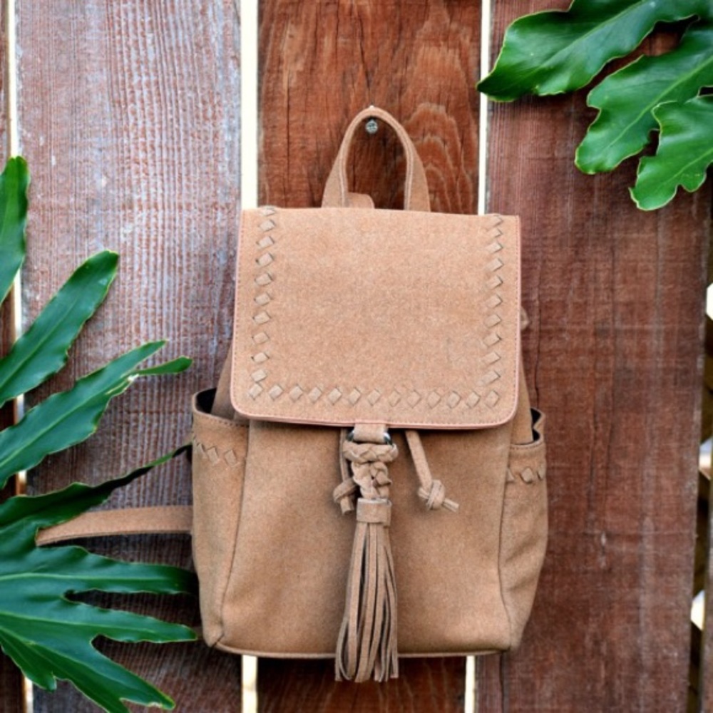 ⭐️HP⭐️ LAST 1 ⭐️ Mini Taupe Vegan Leather Backpack