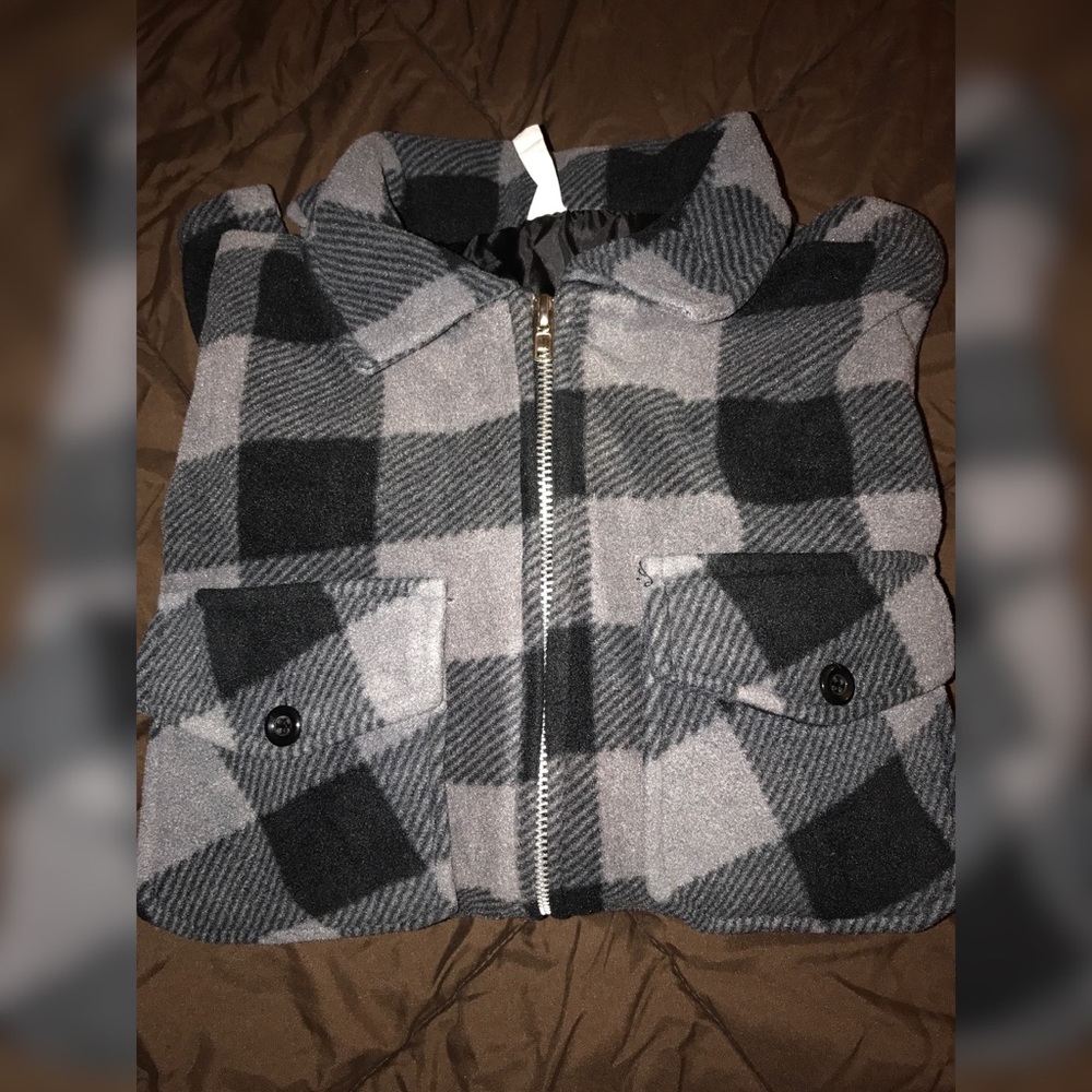 🎉HP Lined Plaid zip up Jacket🎉