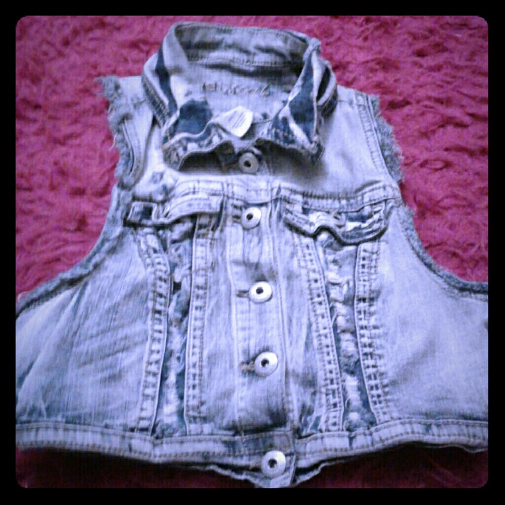 BadGal Jean Vest: VTG Wetseal