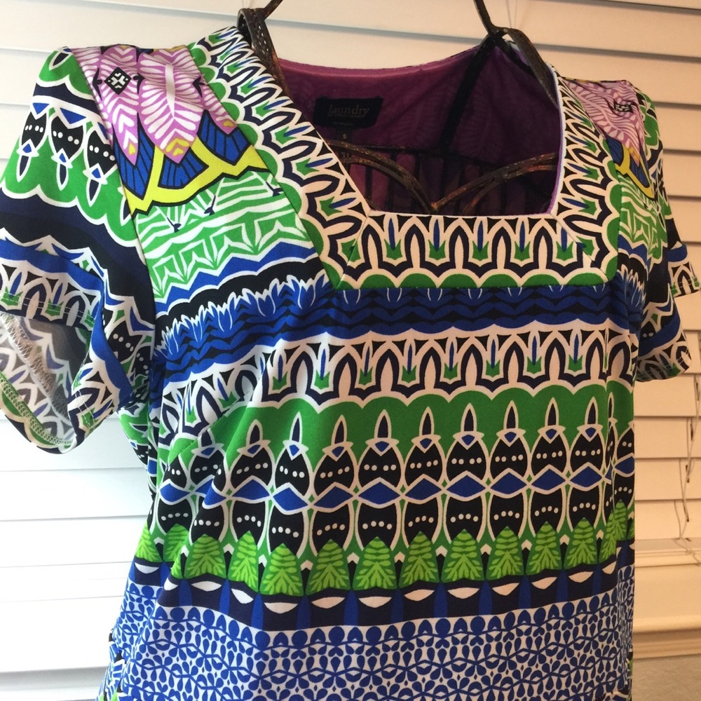 laundry by Shelli Segal printed dress, size small