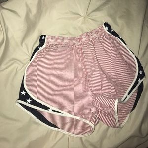 Red white and blue Lauren James shorts