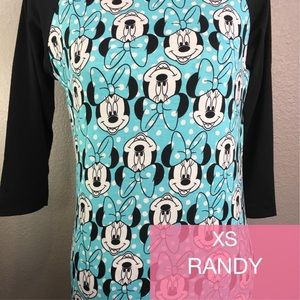 Lularoe XS Disney Randy Minnie Mouse