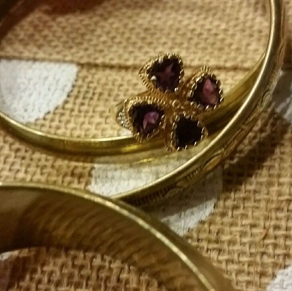 Amethyst ring Ss 925 under vermeil